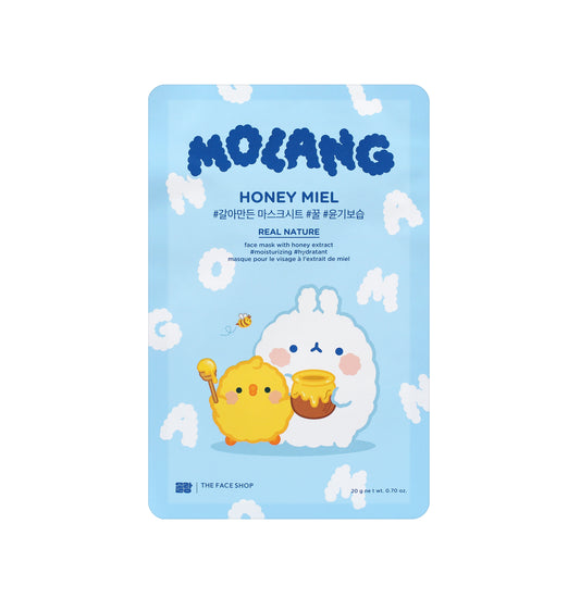 MOLANG REAL NATURE FACE MASK - HONEY x10