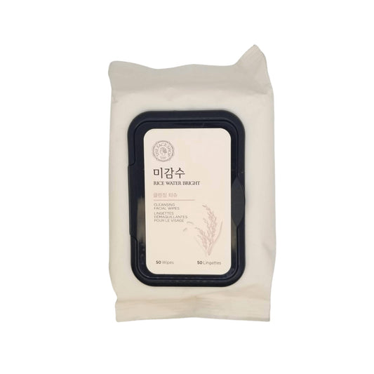 RICE WATER BRIGHT CLEANSING WIPES - 50 SHEETS