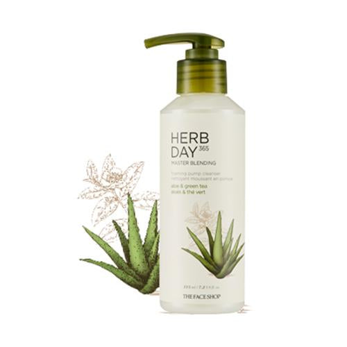 HERB DAY 365 MASTER BLENDING LIQUID FOAM ALOE VERA & GREEN TEA - 215ml